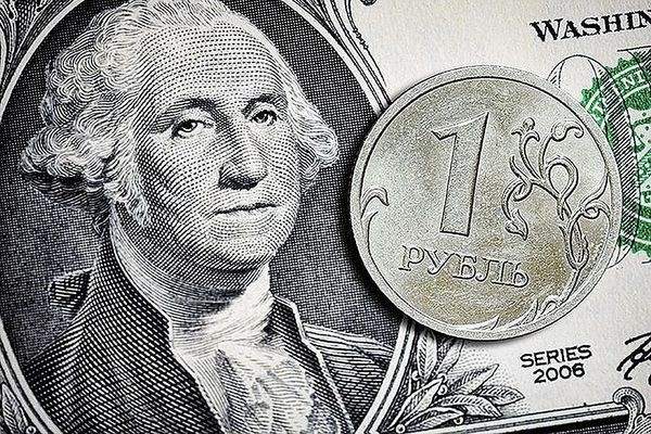 Рубль на фоне доллара
