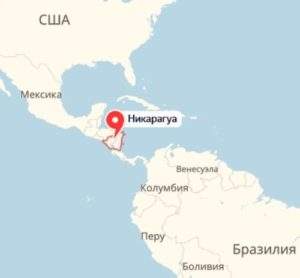 Никарагуа на карте 